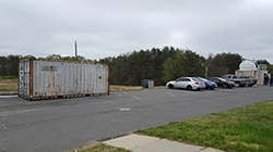 The freight container with the dome parts