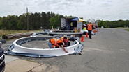 The Baader Planetarium team began to assemble the dome