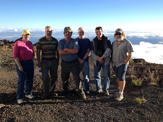 group photo with Dan O'Gara in the center