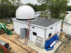 the shelter after the dome was installed